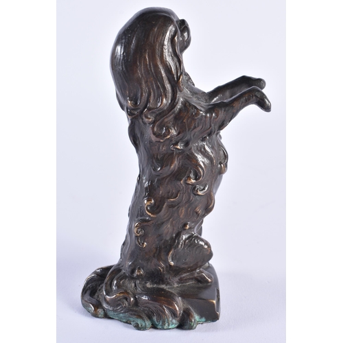 66 - French School (C1910) Bronze, Begging dog. 13.5 cm high.