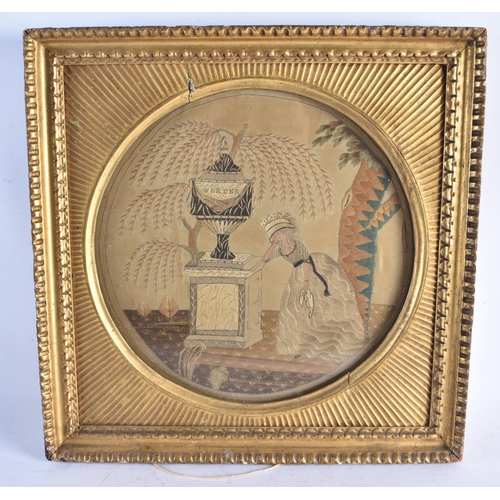 661 - A LARGE EARLY 19TH CENTURY FRAMED EMBROIDERED STUMP WORK SAMPLER. 45 cm square.