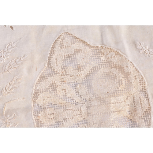 665 - ASSORTED ANTIQUE LACE EMBROIDERIES together with later lace and other ephemera including a Victorian... 