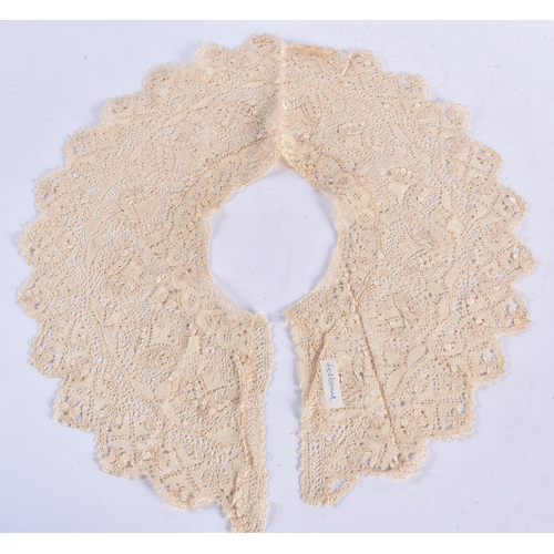 665 - ASSORTED ANTIQUE LACE EMBROIDERIES together with later lace and other ephemera including a Victorian... 