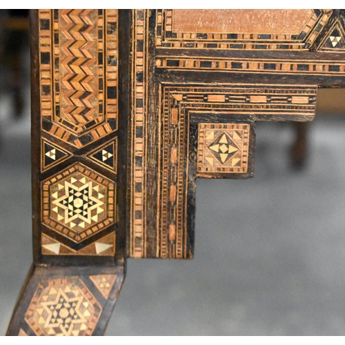 693 - A FINE EARLY 20TH CENTURY MIDDLE EASTERN SYRIAN GAMING TABLE of lovely quality, decorated all over w... 