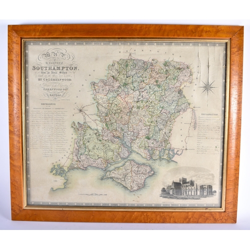 694 - AN EARLY 19TH CENTURY FRAMED MAP OF SOUTHAMPTON by C & I Greenwood C1825/1826, engraved by J & J Nea... 