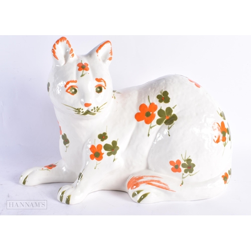 713 - A RETRO ITALIAN CERAMIC CAT. 34 cm x 22 cm.