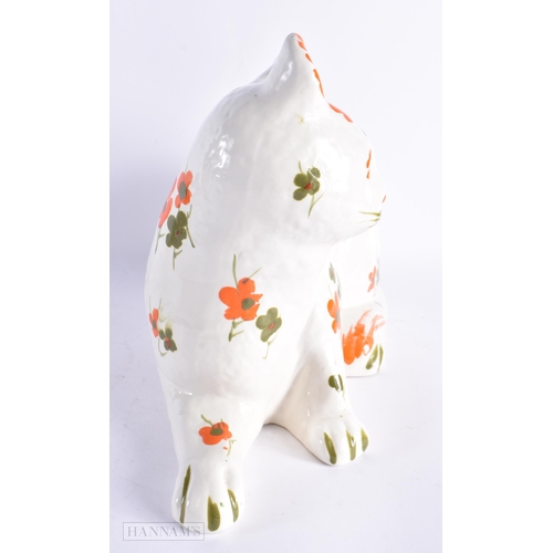 713 - A RETRO ITALIAN CERAMIC CAT. 34 cm x 22 cm.