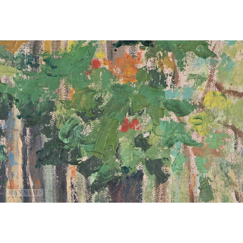 760 - Joao Eduardo Pinto (20th Century) Oil on board, Trees. 54 cm x 40 cm.