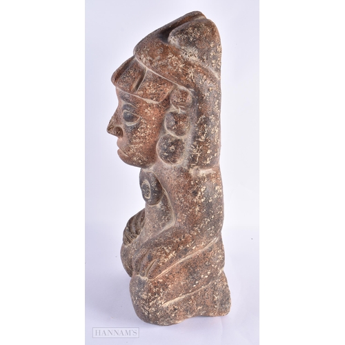 765 - A LARGE SOUTH AMERICAN POTTERY SCULPTURE. 45 cm high.