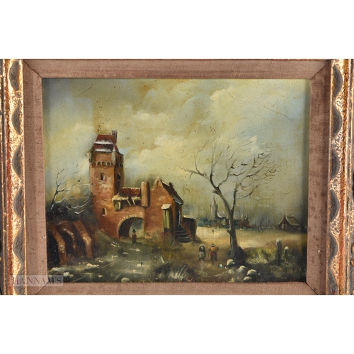 766 - Dutch School (C1900) Pair, Oil on board, Landscapes. 42 cm x 36 cm.