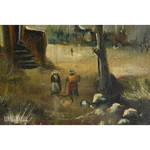 766 - Dutch School (C1900) Pair, Oil on board, Landscapes. 42 cm x 36 cm.