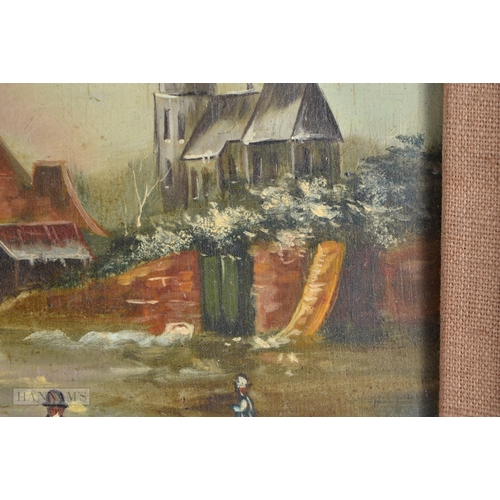 766 - Dutch School (C1900) Pair, Oil on board, Landscapes. 42 cm x 36 cm.