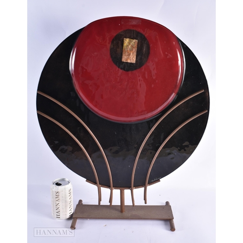 770 - A CERAMIC ABSTRACT SCULPTURE. 48 cm diameter.