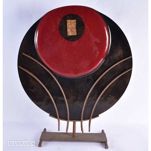 770 - A CERAMIC ABSTRACT SCULPTURE. 48 cm diameter.