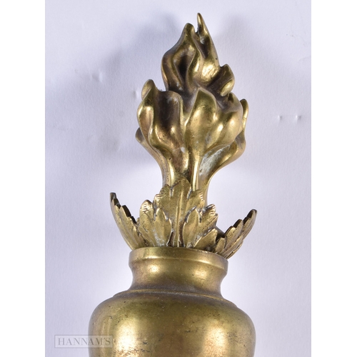 771 - A PAIR OF ANTIQUE FRENCH BRONZE WALL SCONCES. 56 cm x 32 cm.