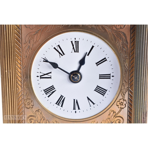 777 - A CHARLES FRODSHAM BRASS CARRIAGE CLOCK. 20 cm high inc handle.