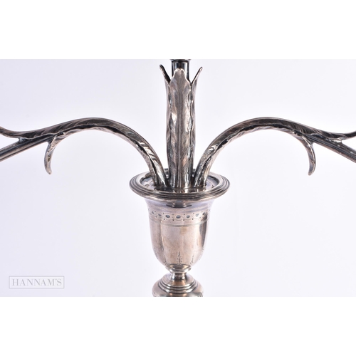 809 - A LARGE PAIR OF VICTORIAN SILVER CANDLESTICKS. London 1873. 1981 grams. 44 cm x 41 cm.