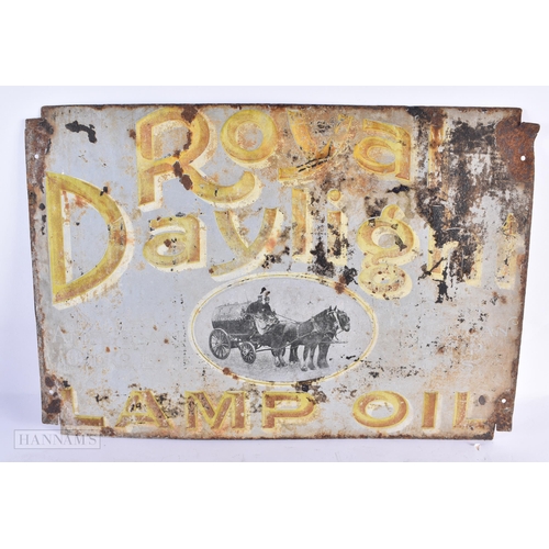 810 - A ROYAL DAYLIGHT LAMP OIL SIGN. 52 cm x 36 cm.