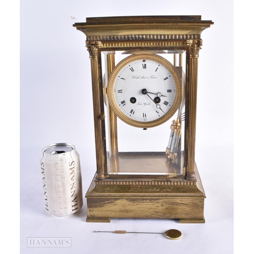 811 - AN ANTIQUE FRENCH REGULATOR BRONZE MANTEL CLOCK. 32 cm high.