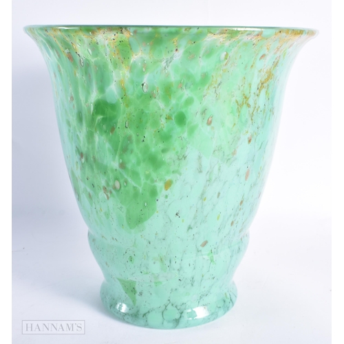 819 - A SCOTTISH MONART GLASS VASE. 19 cm high.