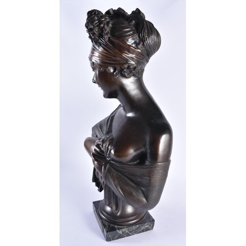 88 - BRONZE BUST OF MADAME RECAMIER, AFTER CHINARD, 19TH/20TH CENTURY after Joseph Chinard (1755-1813). 5... 