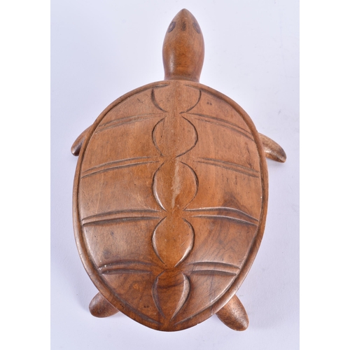 96 - AN UNUSUAL PITCAIRN ISLANDS TORTOISE by Christy Warren. 25 cm wide.