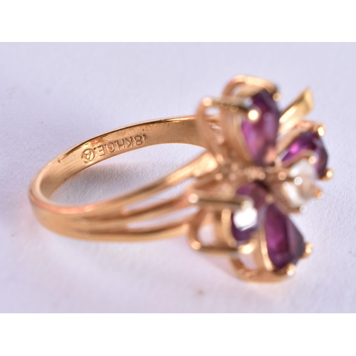 1072 - AN 18CT GOLD RING. 4.2 grams. O.