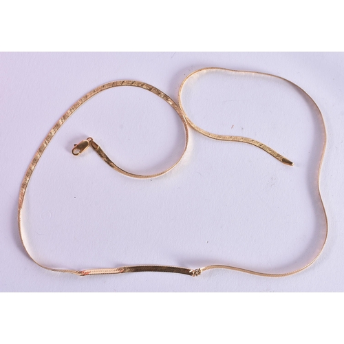 1078 - A 14CT GOLD NECKLACE. 5.3 grams. 56 cm long.