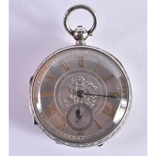 1079 - AN ANTIQUE SILVER POCKET WATCH. Chester 1900. 174.8 grams. 5.75 cm diameter.