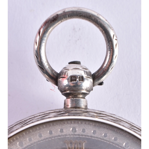 1079 - AN ANTIQUE SILVER POCKET WATCH. Chester 1900. 174.8 grams. 5.75 cm diameter.