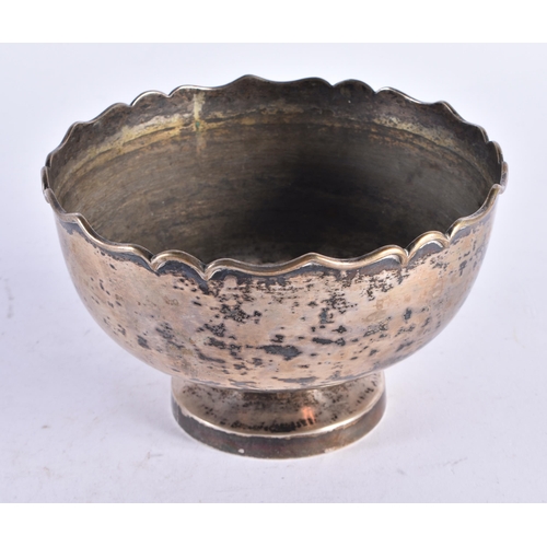 1372 - A LATE 19TH CENTURY CHINESE EXPORT SILVER BOWL. 438 grams. 10.5 cm x 17 cm.