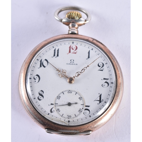 1616 - A VINTAGE OMEGA POCKET WATCH. 91.1 grams. 5 cm diameter.