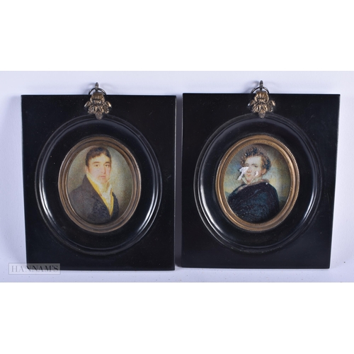 1792 - FOUR PORTRAIT MINAITURES. 12.5 cm x 11 cm. (4)