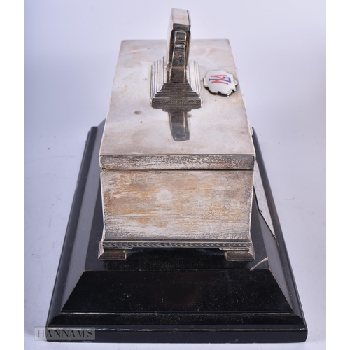 1805 - GEORGE VI SILVER PRESENTATION CASKET TURNER & SIMPSON, BIRMINGHAM 1936 the casket of oblong form, wi... 