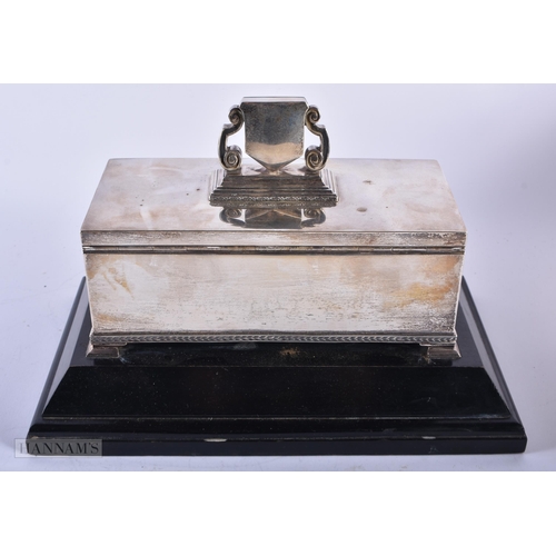 1805 - GEORGE VI SILVER PRESENTATION CASKET TURNER & SIMPSON, BIRMINGHAM 1936 the casket of oblong form, wi... 