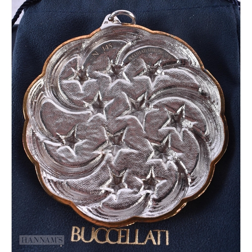 1810 - A SILVER BUCCELLATI CHRISTMAS ORNAMENT. 99 grams. 8 cm wide.