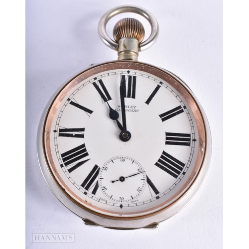 1934 - Vintage Sorley of Glasgow Goliath Pocket Watch.  Movement - Hand-Wind.   WORKING - Running.  7.5cm d... 