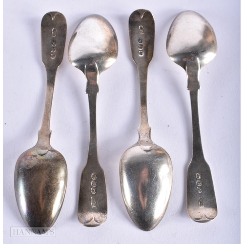 1945 - Four Georgian Silver Spoons by William Bateman Hallmarked London 1829.  13.4cm x 3cm, total weight 7... 