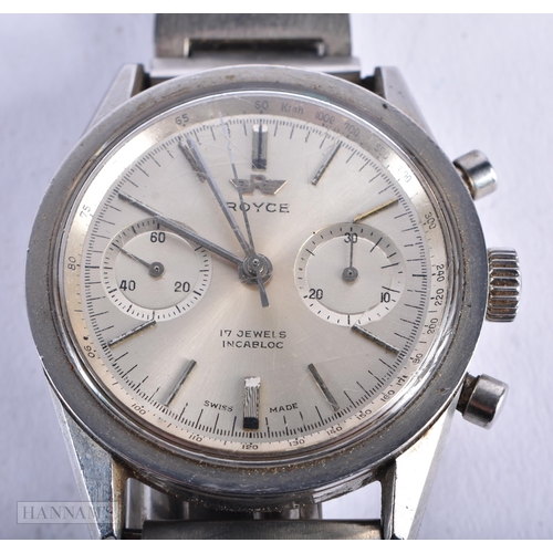 1947 - Mens Vintage Royce Chronograph Watch.  Movement - Hand-Wind.  WORKING  Running.  Case Diameter (Inc... 