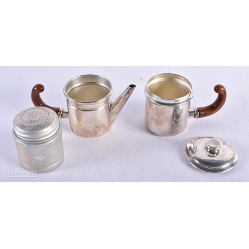 1970 - Vintage .800 Silver coffee pot / cup. 255 grams overall. 15 cm x 15 cm when assembled.