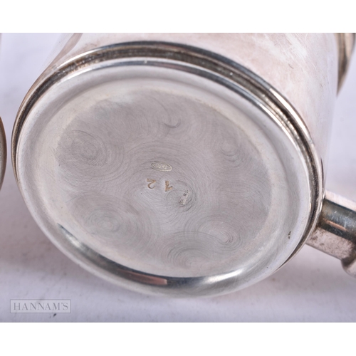 1970 - Vintage .800 Silver coffee pot / cup. 255 grams overall. 15 cm x 15 cm when assembled.