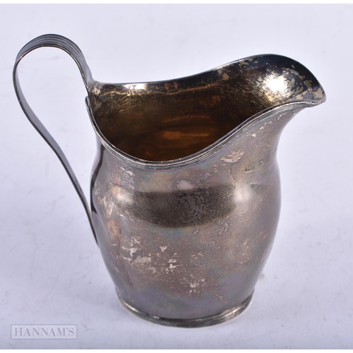 1972 - A GEORGE III SILVER CREAM JUG. London 1798. 99.5 grams. 12 cm x 12 cm.