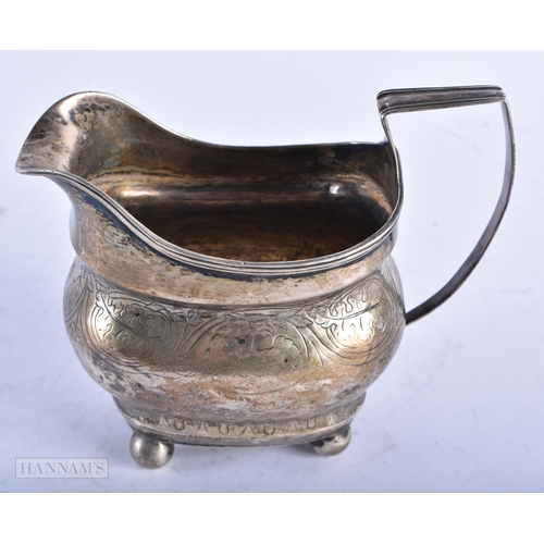 1976 - AN ANTIQUE SILVER CREAM JUG. London 1810. 140 grams. 12.75 cm x 10.25 cm.