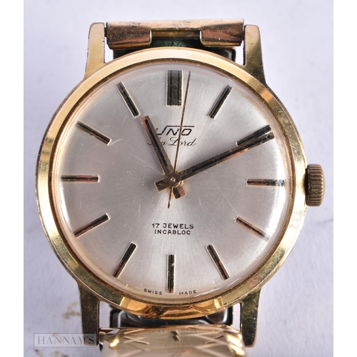 1991 - Mens Vintage UNO Sealord Gold Tone Watch Hand-Wind Working. 3.5 cm wide inc crown.