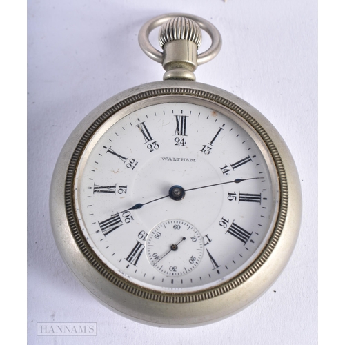 1992 - Vintage Waltham Railway Pocket Watch Hand-Wind Working. 5.75 cm wide.