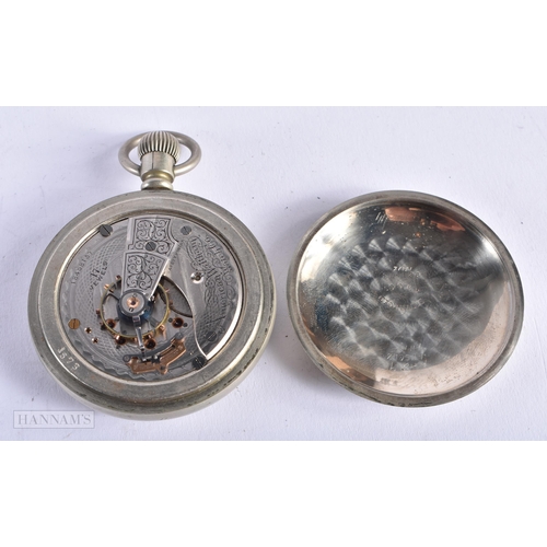 1992 - Vintage Waltham Railway Pocket Watch Hand-Wind Working. 5.75 cm wide.