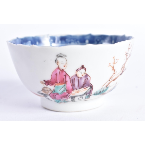 2072 - FOUR 18TH CENTURY CHINESE EXPORT PORCELAIN SAUCERS Qianlong, together with a similar teabowl. (5)