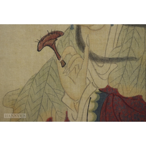 2871 - Chinese School (19th Century) Watercolour, Female beauty. 76 cm x 34.5 cm