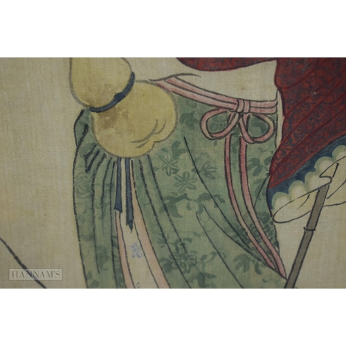 2871 - Chinese School (19th Century) Watercolour, Female beauty. 76 cm x 34.5 cm