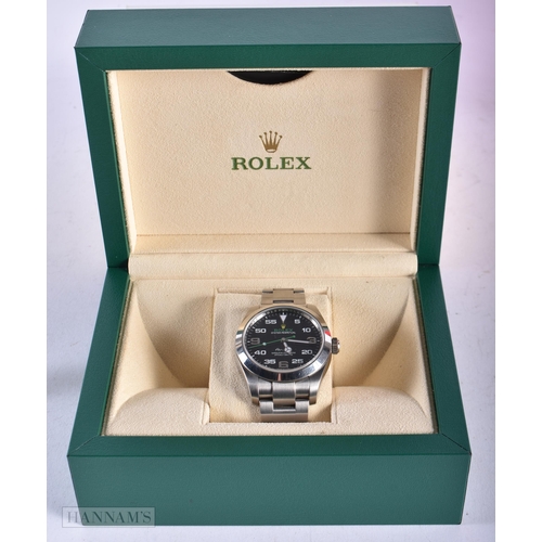 2875 - A Boxed Rolex Air King Watch with papers incl originam receipt and Tag.  Ser 116500.  Working