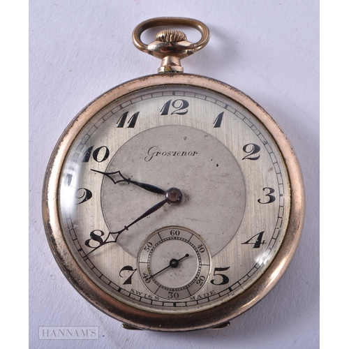 2885 - Vintage Rolled Gold Open Face Pocket Watch.  Movement - Hand-Wind.  WORKING  Running.  Dimensions -... 