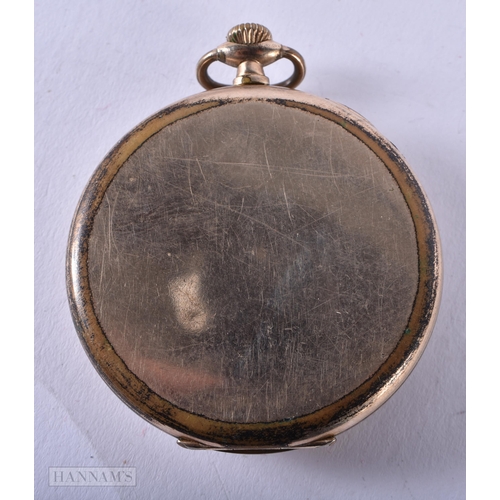 2885 - Vintage Rolled Gold Open Face Pocket Watch.  Movement - Hand-Wind.  WORKING  Running.  Dimensions -... 