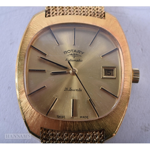 2886 - Mens Vintage Rotary Gold Tone Watch.  Movement  Automatic.  WORKING  Running.   Case Diameter (Inc... 